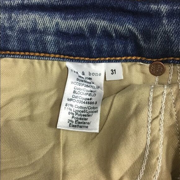 Rag & Bone Blue Nina High-Rise Ankle Cigarette Jean New With Tag - Picture 13 of 15